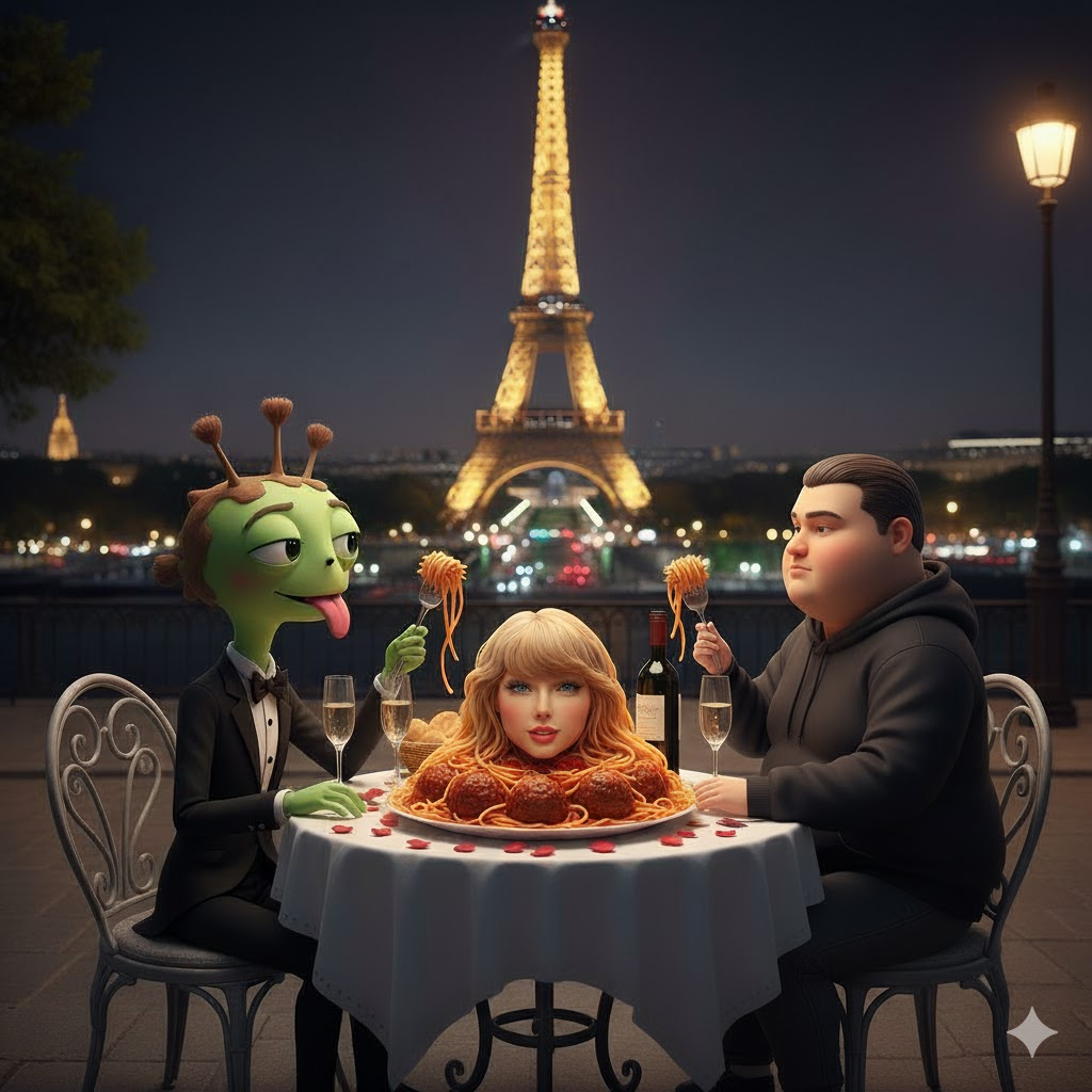 A romantic evening between Invader Zim and CaseOh. Looks like they're enjoying the new album.